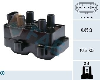 Котушка запалювання FAE 80222