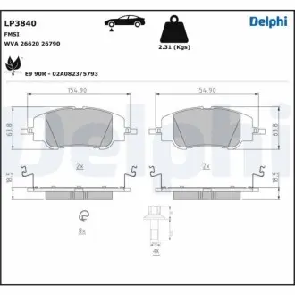 KLOCKI HAM.PRZOD Delphi LP3840