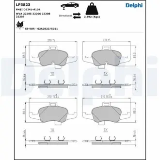 KLOCKI HAM.PRZOD Delphi LP3823