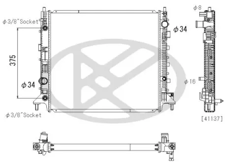 Радиатор двигателя KOYORAD PL313280