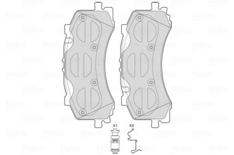 KLOCKI HAMULCOWE Valeo 601754