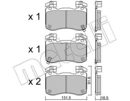 KLOCKI HAM.PRZOD Metelli 2213060