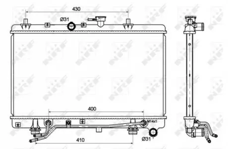 Радиатор двигателя NRF 53119