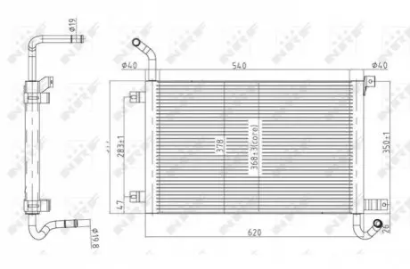 Радиатор двигателя NRF 50145