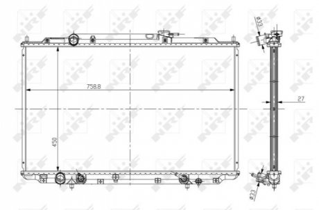 Радіатор двигуна NRF 56051