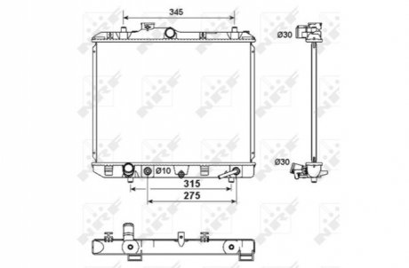 Радиатор двигателя NRF 53158