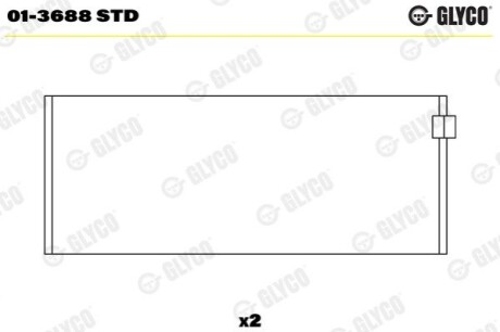 Вкладиш шатунні Glyco 013688STD