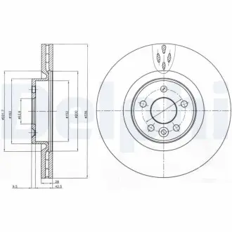 Тормозной диск Delphi BG9077C