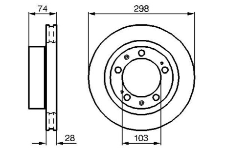 Тормозной диск BOSCH 0986478418