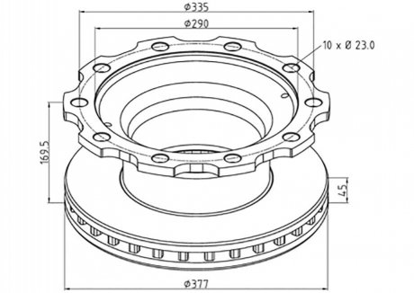 Тормозной диск PE AUTOMOTIVE 04637700A