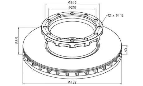 Фото тормозной диск PE AUTOMOTIVE 02666710A Тормозной диск PE AUTOMOTIVE 02666710A