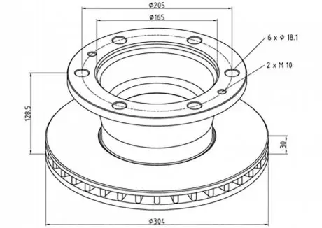 Тормозной диск PE AUTOMOTIVE 02665110A