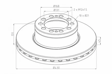 Диск тормозной PE AUTOMOTIVE 01668000A