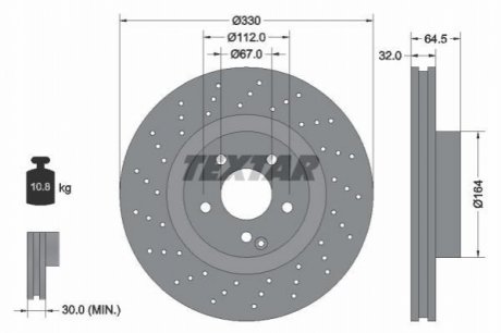 Тормозной диск TEXTAR 92120205 (фото 1)