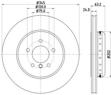 Тормозной диск HELLA 8DD355123231