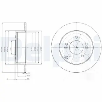 Гальмівний диск Delphi BG4260
