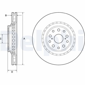 Диск тормозной Delphi BG9187C