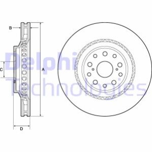 Диск гальмівний Delphi BG9186C