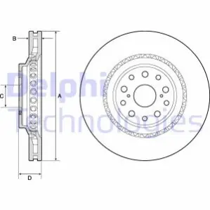 Диск гальмівний Delphi BG9186C