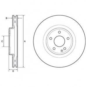 Тормозной диск Delphi BG4659C
