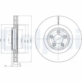 Диск тормозной Delphi BG9071C