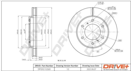 Тормозной диск DR!VE+ DP1010110569