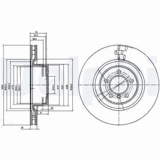 Тормозной диск Delphi BG9009C