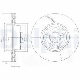 Диск тормозной Delphi BG9075C