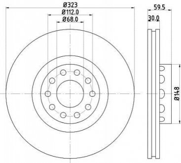 Тормозной диск HELLA 8DD355127421 (фото 1)