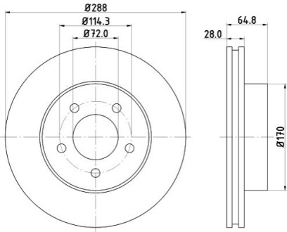 Тормозной диск HELLA 8DD355127901