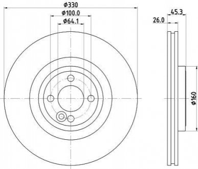 Тормозной диск HELLA 8DD355122731