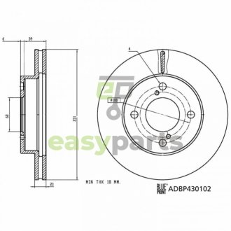 Диск тормозной BLUE PRINT ADBP430102