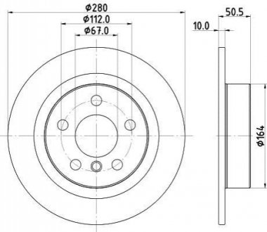 Тормозной диск HELLA 8DD355122661 (фото 1)