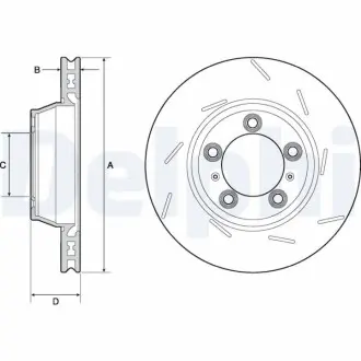 Тормозной диск Delphi BG9165C