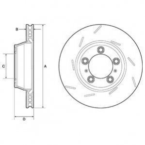 Тормозной диск Delphi BG9164C