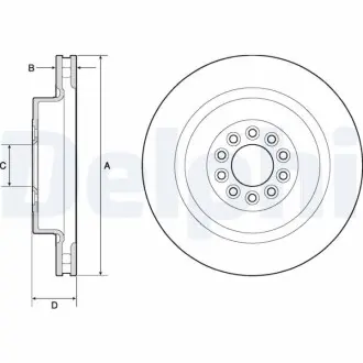 Тормозной диск Delphi BG9182C