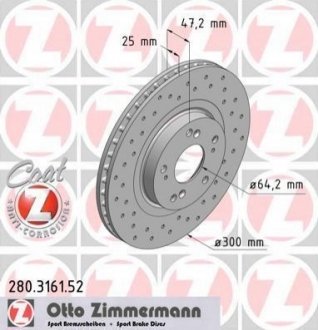 Тормозной диск ZIMMERMANN 280316152