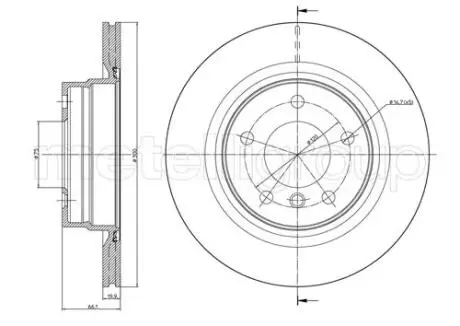 Гальмівний диск Metelli 230818C