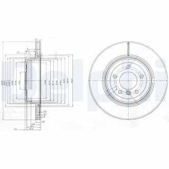 Тормозной диск Delphi BG3961