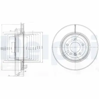 Тормозной диск Delphi BG3961