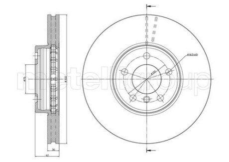 Тормозной диск Metelli 230784C