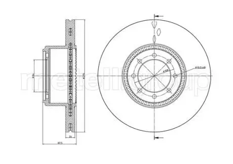 Тормозной диск Metelli 230994C