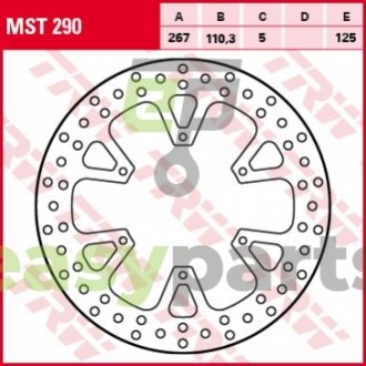 Диск тормозной TRW MST290