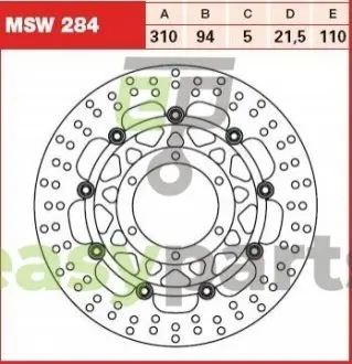 Фото диск тормозной TRW MSW284 Диск тормозной TRW MSW284