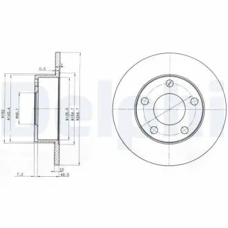 Диск тормозной Delphi BG3382