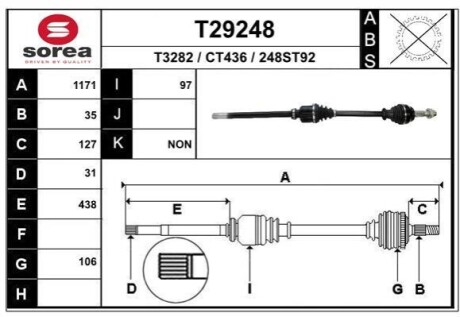 Półoś napędowa EAI T29248