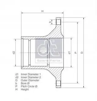 Фото ступиця колеса DT 1010405 Ступиця колеса DT 1010405