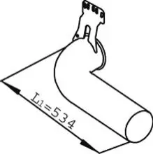 Випускна труба Dinex 68716