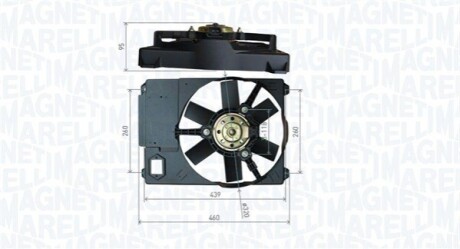 Fan, radiator MAGNETI MARELLI 069422800010