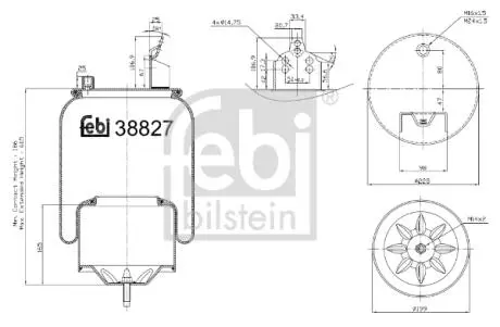 Пневмоподушка FEBI BILSTEIN 38827